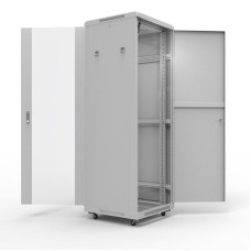 19" Напольный шкаф Standart 22U 600х600 мм передняя дверь стекло, задняя металл, REXANT RAL7035 (04-2313)