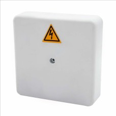 Коробка распределительная огнестойкая КРОПС-П2, IP41, габаритные размеры 100х100х30 мм, для кабелей сечением до 6 мм2, 4 клеммы КМ-Профиль (FRJB-KM-P2-6-04-КРОПС-IP41)