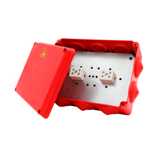 Коробка распределительная огнестойкая КРОПС-П5, IP54, габаритные размеры 190х140х70 мм, для кабелей сечением до 6 мм2, 8 клемм КМ-Профиль (FRJB-KM-P5-6-08-КРОПС-IP54)